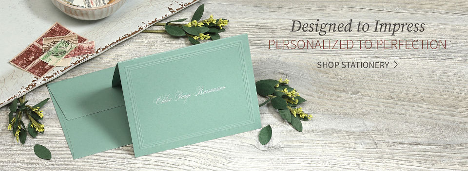 personal stationery banner